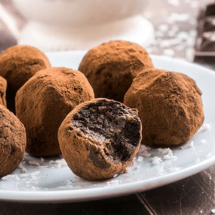 Trufas de chocolate sin azúcar